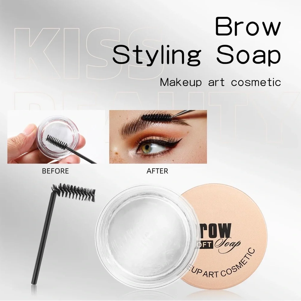 Clear Eyebrow Gel- Eye Brow Gel Eyebrow Styling Wax for Feathery & Fluffy Brows